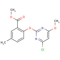 113762-01-9 methyl 2-(4-chloro-6-methoxypyrimidin-2-yl)oxy-5-methylbenzoate chemical structure