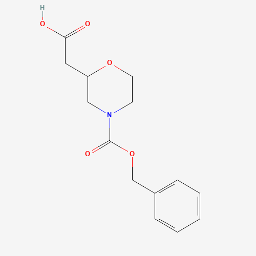 702693-24-1 2-(4-phenylmethoxycarbonylmorpholin-2-yl)acetic acid chemical structure