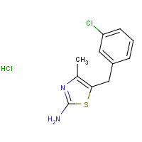 1181458-35-4 5-[(3-chlorophenyl)methyl]-4-methyl-1,3-thiazol-2-amine;hydrochloride chemical structure