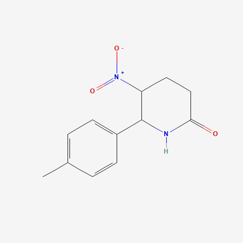 58373-39-0 6-(4-methylphenyl)-5-nitropiperidin-2-one chemical structure