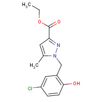 851205-62-4 ethyl 1-[(5-chloro-2-hydroxyphenyl)methyl]-5-methylpyrazole-3-carboxylate chemical structure