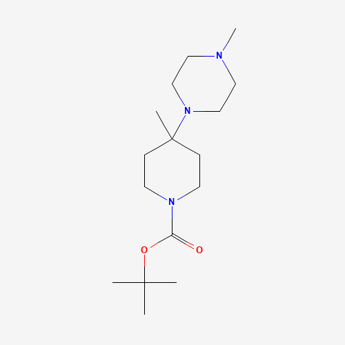 864369-94-8 tert-butyl 4-methyl-4-(4-methylpiperazin-1-yl)piperidine-1-carboxylate chemical structure