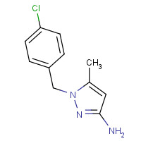 400749-67-9 1-[(4-chlorophenyl)methyl]-5-methylpyrazol-3-amine chemical structure