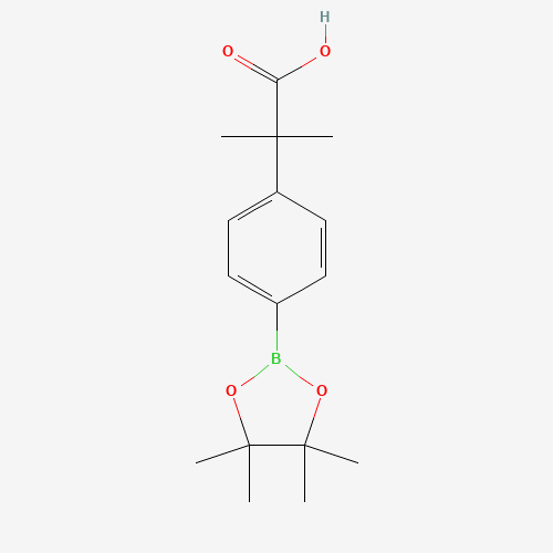 909187-36-6 2-methyl-2-[4-(4,4,5,5-tetramethyl-1,3,2-dioxaborolan-2-yl)phenyl]propanoic acid chemical structure
