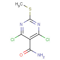 313339-36-5 4,6-dichloro-2-methylsulfanylpyrimidine-5-carboxamide chemical structure