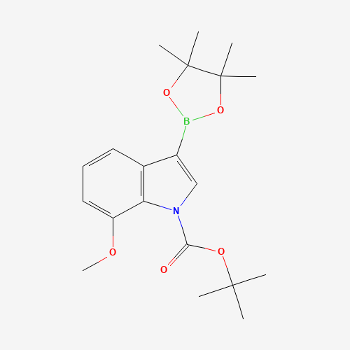 1218790-26-1 tert-butyl 7-methoxy-3-(4,4,5,5-tetramethyl-1,3,2-dioxaborolan-2-yl)indole-1-carboxylate chemical structure