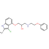 69907-17-1 1-[(3-chloro-2-methyl-1H-indol-4-yl)oxy]-3-(2-phenoxyethylamino)propan-2-ol chemical structure
