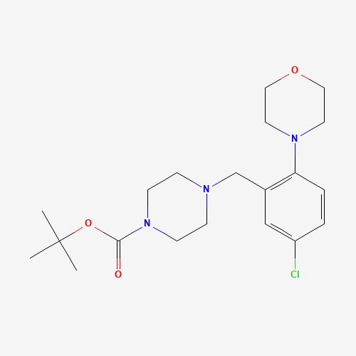 1446818-97-8 tert-butyl 4-[(5-chloro-2-morpholin-4-ylphenyl)methyl]piperazine-1-carboxylate chemical structure