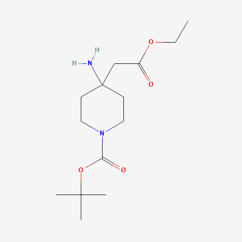 1333222-34-6 tert-butyl 4-amino-4-(2-ethoxy-2-oxoethyl)piperidine-1-carboxylate chemical structure