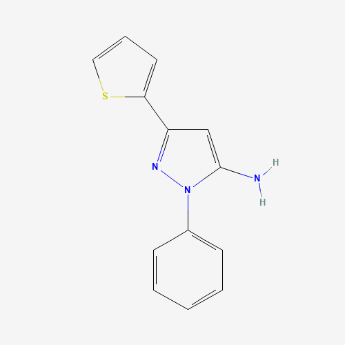 161952-26-7 2-phenyl-5-thiophen-2-ylpyrazol-3-amine chemical structure