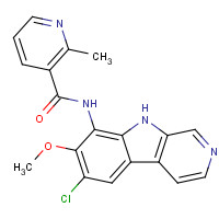 783348-36-7 N-(6-chloro-7-methoxy-9H-pyrido[3,4-b]indol-8-yl)-2-methylpyridine-3-carboxamide chemical structure