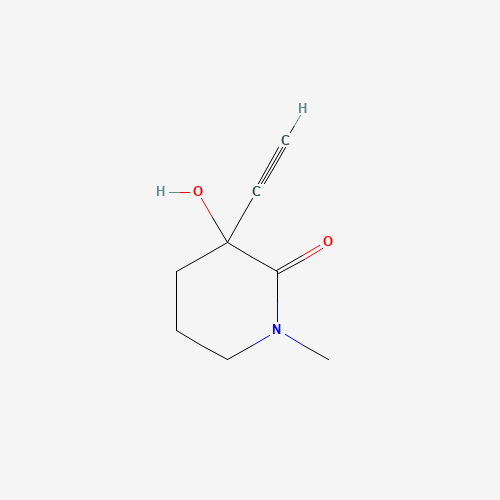 1394119-72-2 3-ethynyl-3-hydroxy-1-methylpiperidin-2-one chemical structure