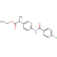 1419603-69-2 ethyl 2-[6-[(4-chlorobenzoyl)amino]pyridin-3-yl]propanoate chemical structure