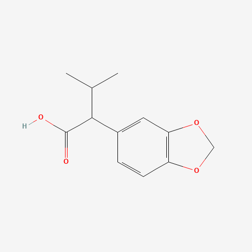 55776-83-5 2-(1,3-benzodioxol-5-yl)-3-methylbutanoic acid chemical structure