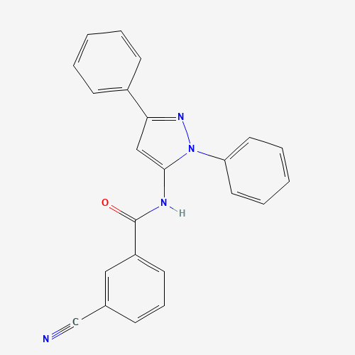 781652-57-1 3-cyano-N-(2,5-diphenylpyrazol-3-yl)benzamide chemical structure