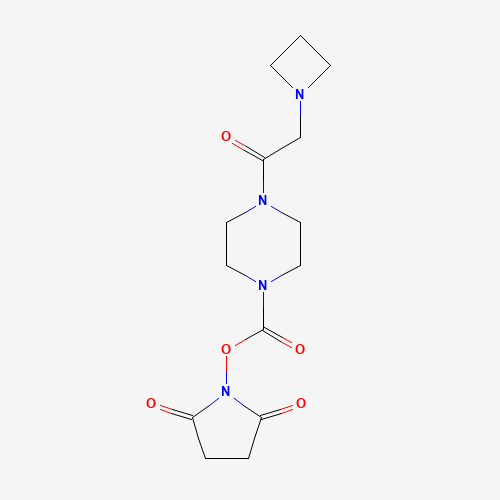 1460038-07-6 (2,5-dioxopyrrolidin-1-yl) 4-[2-(azetidin-1-yl)acetyl]piperazine-1-carboxylate chemical structure