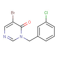 960298-13-9 5-bromo-3-[(3-chlorophenyl)methyl]pyrimidin-4-one chemical structure