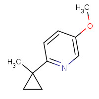 1196074-23-3 5-methoxy-2-(1-methylcyclopropyl)pyridine chemical structure