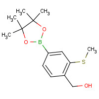 1314143-35-5 [2-methylsulfanyl-4-(4,4,5,5-tetramethyl-1,3,2-dioxaborolan-2-yl)phenyl]methanol chemical structure