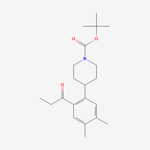 938450-00-1 tert-butyl 4-(4,5-dimethyl-2-propanoylphenyl)piperidine-1-carboxylate chemical structure