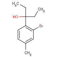 1583297-71-5 3-(2-bromo-4-methylphenyl)pentan-3-ol chemical structure