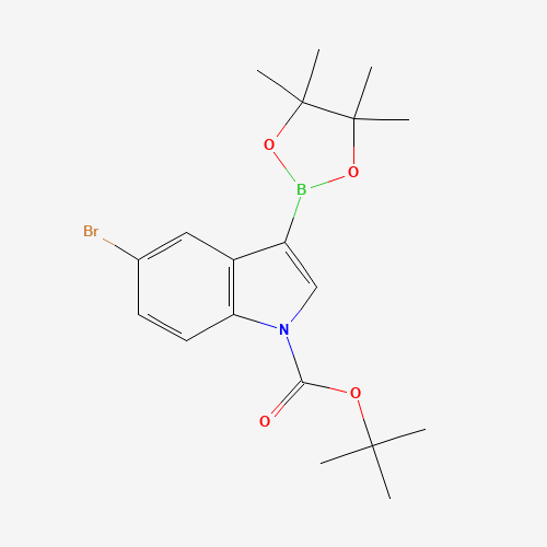 1024677-85-7 tert-butyl 5-bromo-3-(4,4,5,5-tetramethyl-1,3,2-dioxaborolan-2-yl)indole-1-carboxylate chemical structure