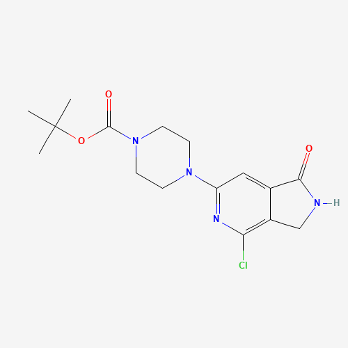 1201676-05-2 tert-butyl 4-(4-chloro-1-oxo-2,3-dihydropyrrolo[3,4-c]pyridin-6-yl)piperazine-1-carboxylate chemical structure