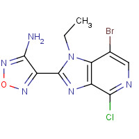 842144-07-4 4-(7-bromo-4-chloro-1-ethylimidazo[4,5-c]pyridin-2-yl)-1,2,5-oxadiazol-3-amine chemical structure