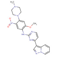 1453199-61-5 N-[2-methoxy-4-(4-methylpiperazin-1-yl)-5-nitrophenyl]-4-pyrazolo[1,5-a]pyridin-3-ylpyrimidin-2-amine chemical structure