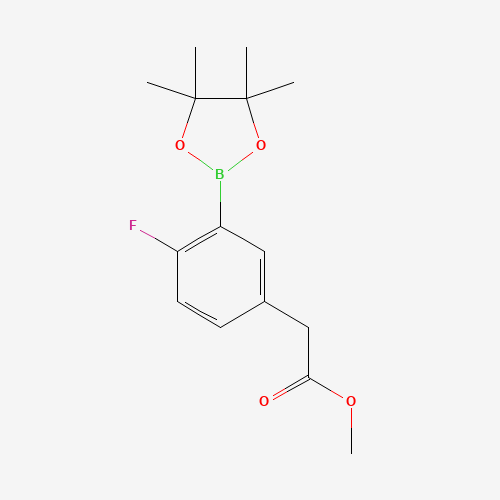 944317-66-2 methyl 2-[4-fluoro-3-(4,4,5,5-tetramethyl-1,3,2-dioxaborolan-2-yl)phenyl]acetate chemical structure