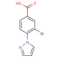 1186663-57-9 3-bromo-4-pyrazol-1-ylbenzoic acid chemical structure