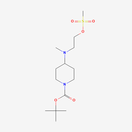 1447123-00-3 tert-butyl 4-[methyl(2-methylsulfonyloxyethyl)amino]piperidine-1-carboxylate chemical structure