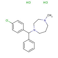 1982-36-1 1-[(4-chlorophenyl)-phenylmethyl]-4-methyl-1,4-diazepane;dihydrochloride chemical structure