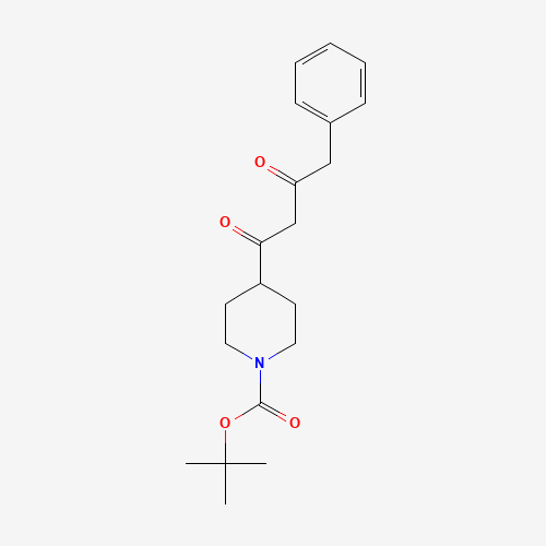 301219-11-4 tert-butyl 4-(3-oxo-4-phenylbutanoyl)piperidine-1-carboxylate chemical structure