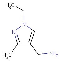 848436-19-1 (1-ethyl-3-methylpyrazol-4-yl)methanamine chemical structure