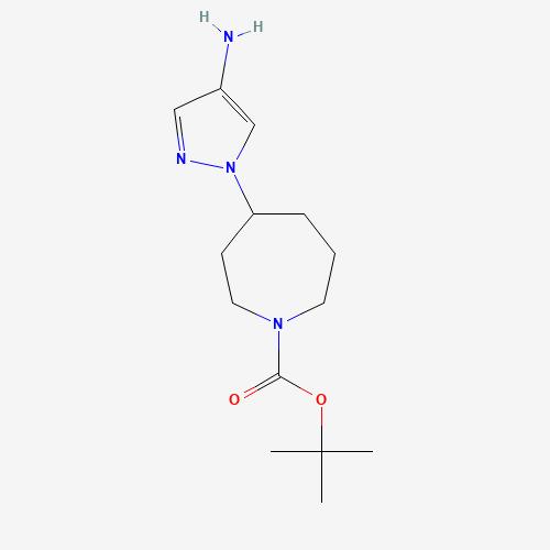 1383706-13-5 tert-butyl 4-(4-aminopyrazol-1-yl)azepane-1-carboxylate chemical structure