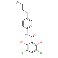 50505-01-6 N-(4-butylphenyl)-3,5-dichloro-2,6-dihydroxybenzamide chemical structure