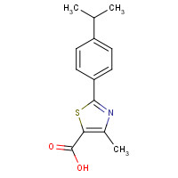 343322-57-6 4-methyl-2-(4-propan-2-ylphenyl)-1,3-thiazole-5-carboxylic acid chemical structure