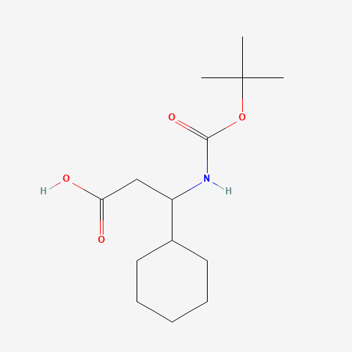 458529-74-3 3-cyclohexyl-3-[(2-methylpropan-2-yl)oxycarbonylamino]propanoic acid chemical structure