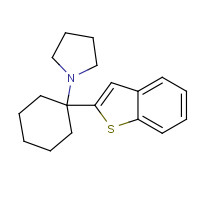 147299-15-8 1-[1-(1-benzothiophen-2-yl)cyclohexyl]pyrrolidine chemical structure