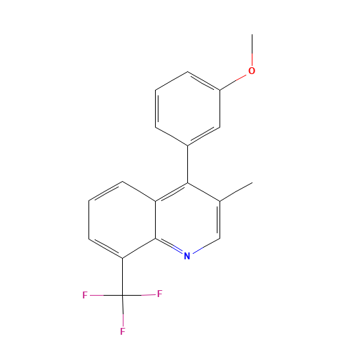 854774-90-6 4-(3-methoxyphenyl)-3-methyl-8-(trifluoromethyl)quinoline chemical structure