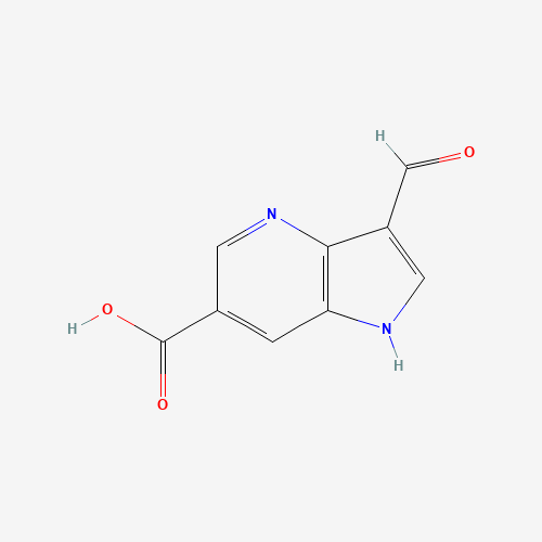 1190316-06-3 3-formyl-1H-pyrrolo[3,2-b]pyridine-6-carboxylic acid chemical structure