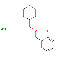 614731-80-5 4-[(2-fluorophenyl)methoxymethyl]piperidine;hydrochloride chemical structure