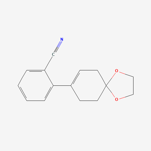 218776-26-2 2-(1,4-dioxaspiro[4.5]dec-7-en-8-yl)benzonitrile chemical structure