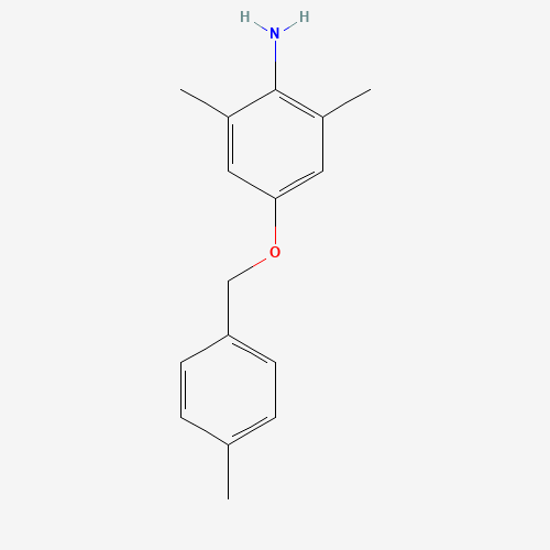 1202160-86-8 2,6-dimethyl-4-[(4-methylphenyl)methoxy]aniline chemical structure