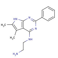 251946-31-3 N'-(5,6-dimethyl-2-phenyl-7H-pyrrolo[2,3-d]pyrimidin-4-yl)ethane-1,2-diamine chemical structure