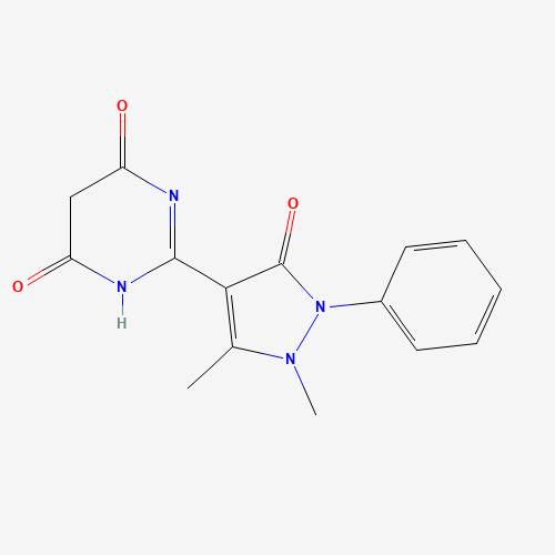 21585-47-7 2-(1,5-dimethyl-3-oxo-2-phenylpyrazol-4-yl)-1H-pyrimidine-4,6-dione chemical structure