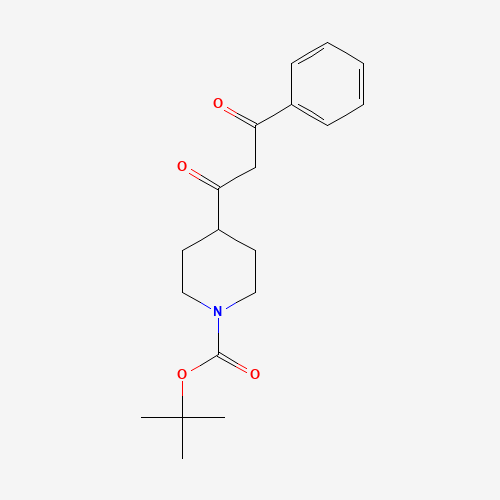 1017781-53-1 tert-butyl 4-(3-oxo-3-phenylpropanoyl)piperidine-1-carboxylate chemical structure