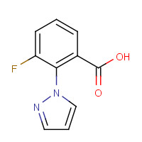 1214622-53-3 3-fluoro-2-pyrazol-1-ylbenzoic acid chemical structure