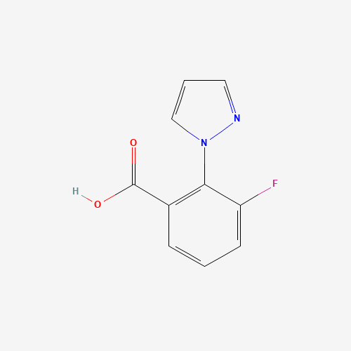 1214622-53-3 3-fluoro-2-pyrazol-1-ylbenzoic acid chemical structure